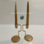 تصویر جاشمعی فلزی عصایی مدل 2 طلایی