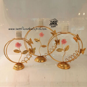 تصویر جاشمعی سه سایز حلقه پروانه طلایی 1