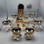 تصویر هفت سین فلزی مدل رز طلایی