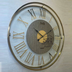 تصویر ساعت دیواری مدل جولی طلایی 1