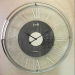 تصویر ساعت دیواری مدل جولی نقره ای
