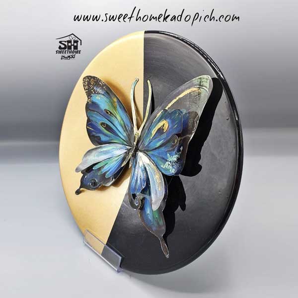 تصویر دیوارکوب بشقابی مدل پروانه