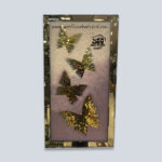 تصویر تابلو آینه ای کد 1 مدل پروانه 4 تیکه طلایی