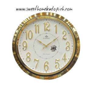 تصویر ساعت دیواری فلز شوبرت طلایی کد 6
