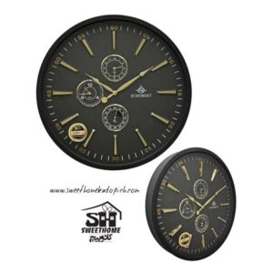 تصویر ساعت دیواری شوبرت مشکی-طلایی مدل 1