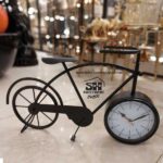 تصویر ساعت رومیزی دوچرخه مدل 1 فلزی مشکی