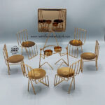 تصویر هفت سین فلزی مدل آدمک طلایی
