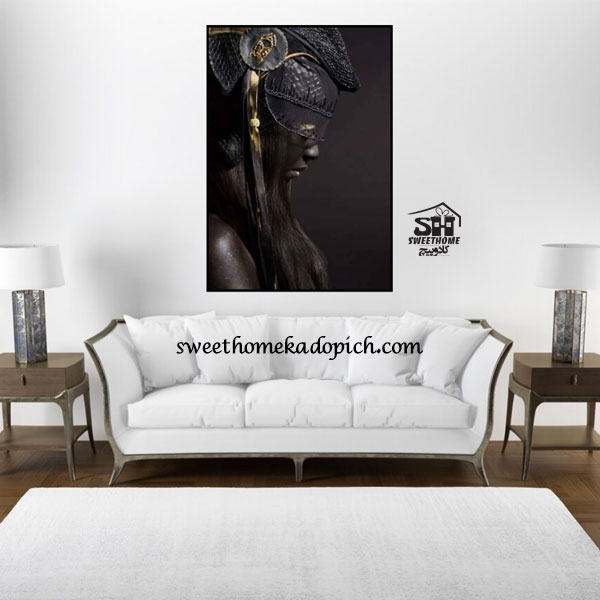 تصویر تابلو دیواری مدل شاین دختر آفریقایی