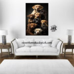 تصویر تابلو دیواری مدل شاین 9 سگ