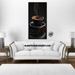 تصویر تابلو دیواری مدل شاین فنجان قهوه