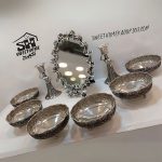 تصویر هفت سین مسی 9 تکه قلمکاری سیلور