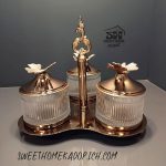 تصویر استند کندی 3 تایی شیشه فلزی