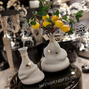 تصویر گلدان رومیزی مدل مشک طوسی